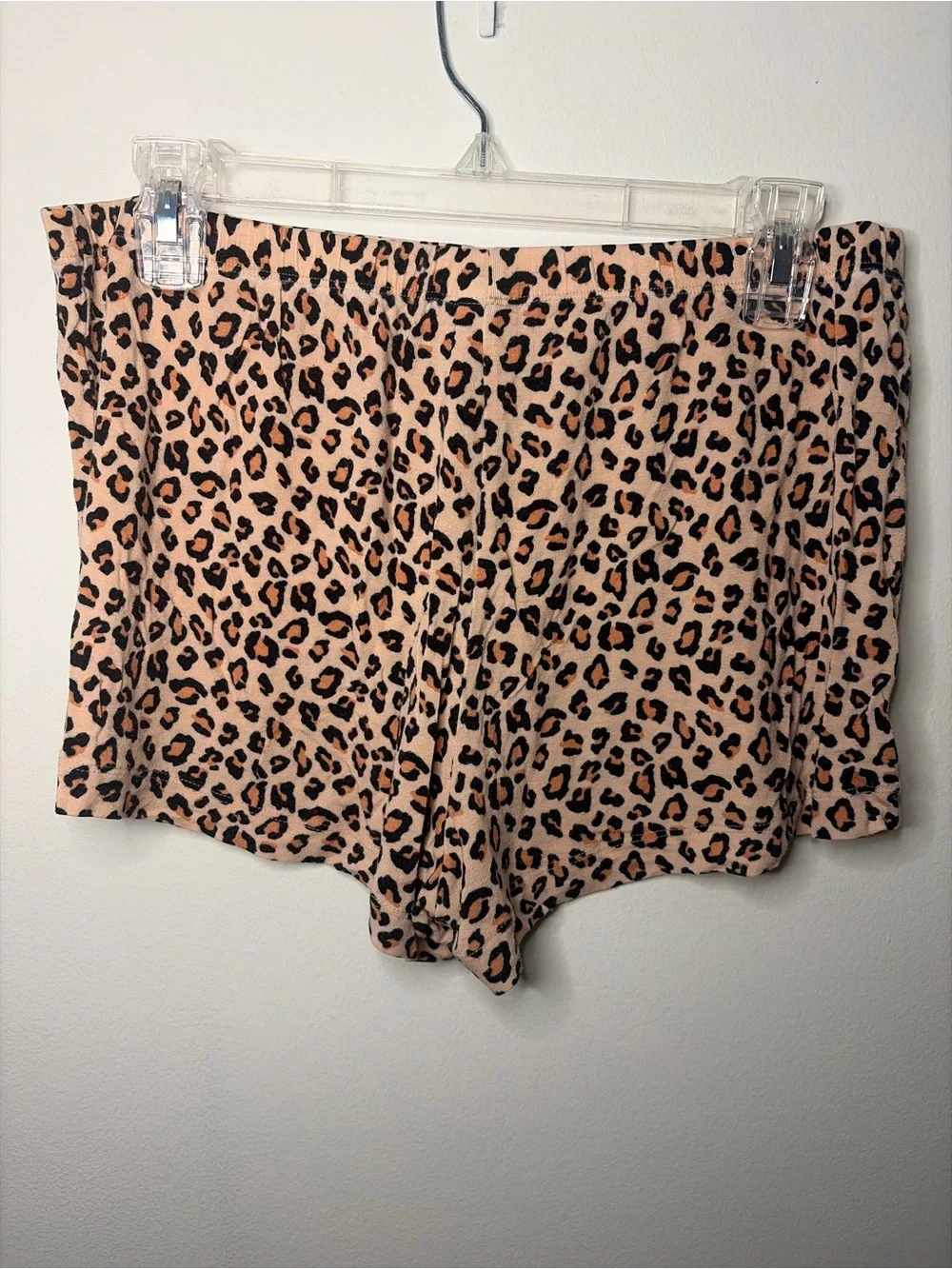 Nordstrom Pink Leopard Print Short Sleeve Button-Down Top